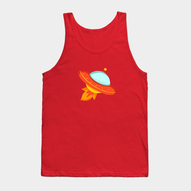 Cute UFO Tank Top by viovi